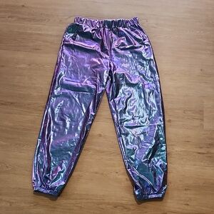 Women's Iridescent Purple Blue Jogger Pants
